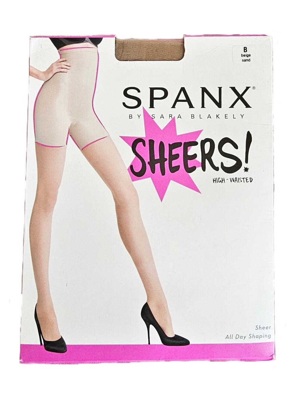 NWT SPANX Sheers High Waisted Shaping Sheer Pantyhose Beige Sand Ss B 20 Denier